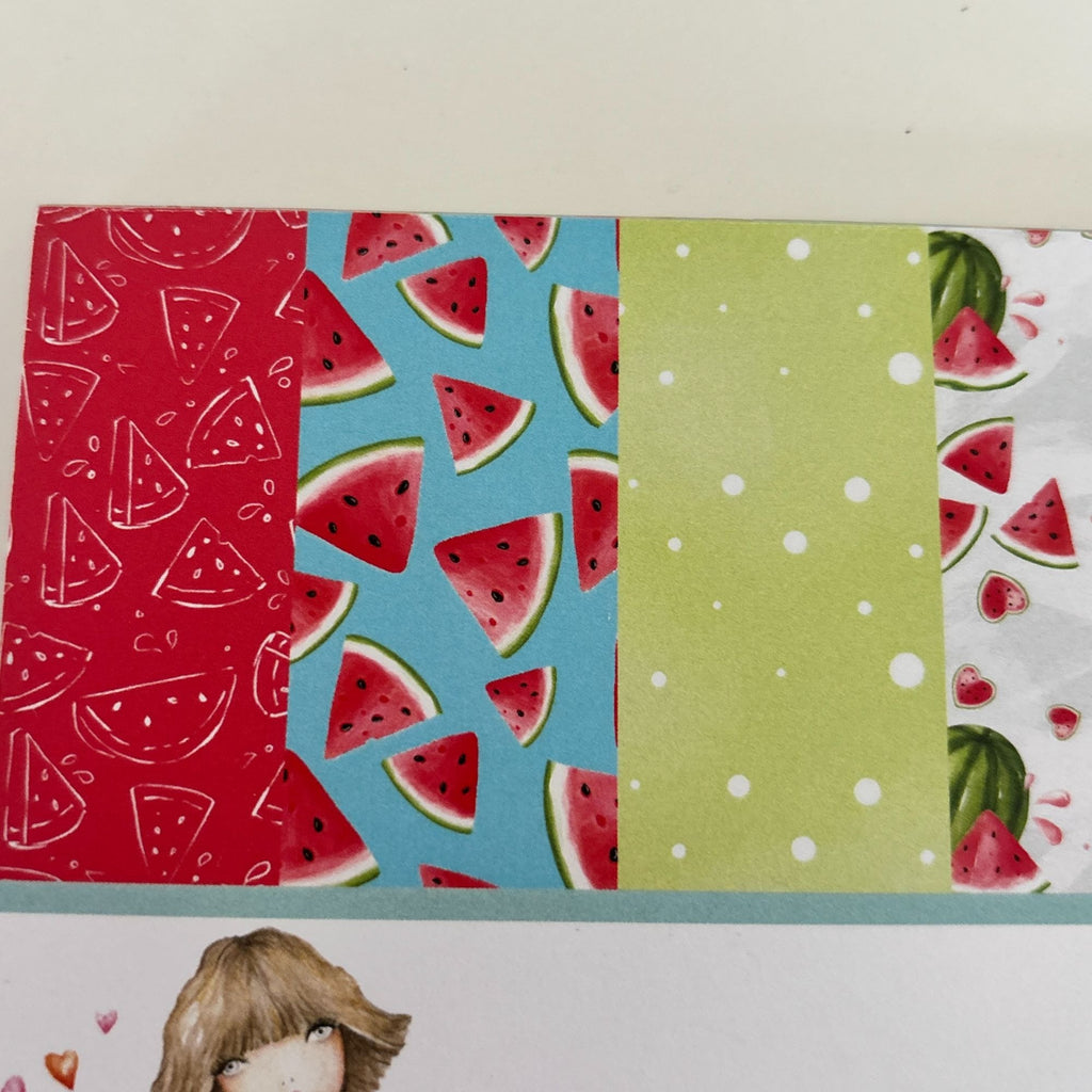 Not 2 Shabby Scrapbook Paper Pad 6x6 Watermelon Summer 24 Double-Sided Designs