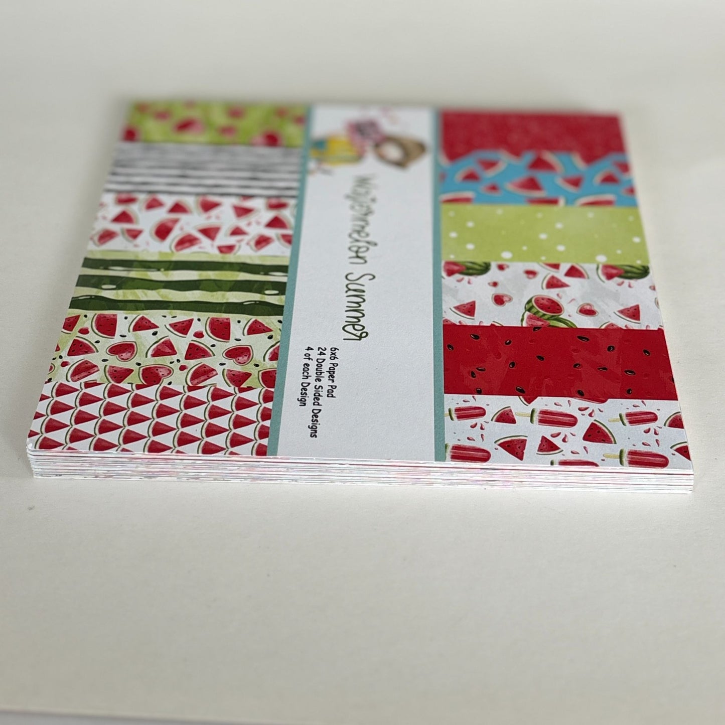 Not 2 Shabby Scrapbook Paper Pad 6x6 Watermelon Summer 24 Double-Sided Designs