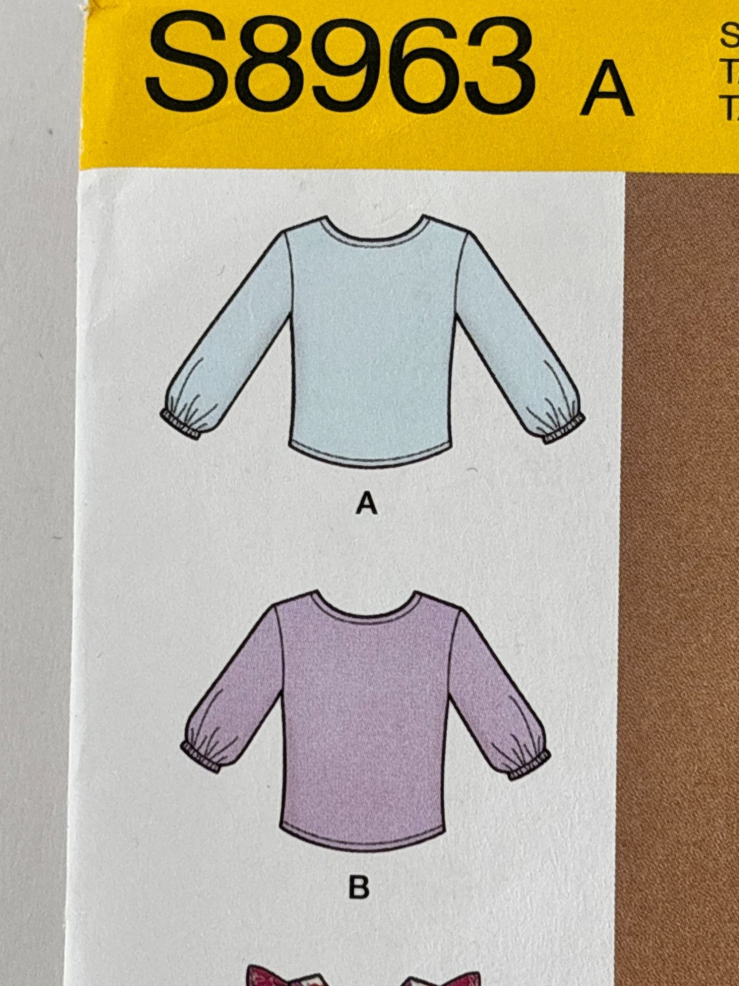 Simplicity Sewing Pattern S8963 Toddlers Dress Jumper Shirt Summer Outfit 6M-4T