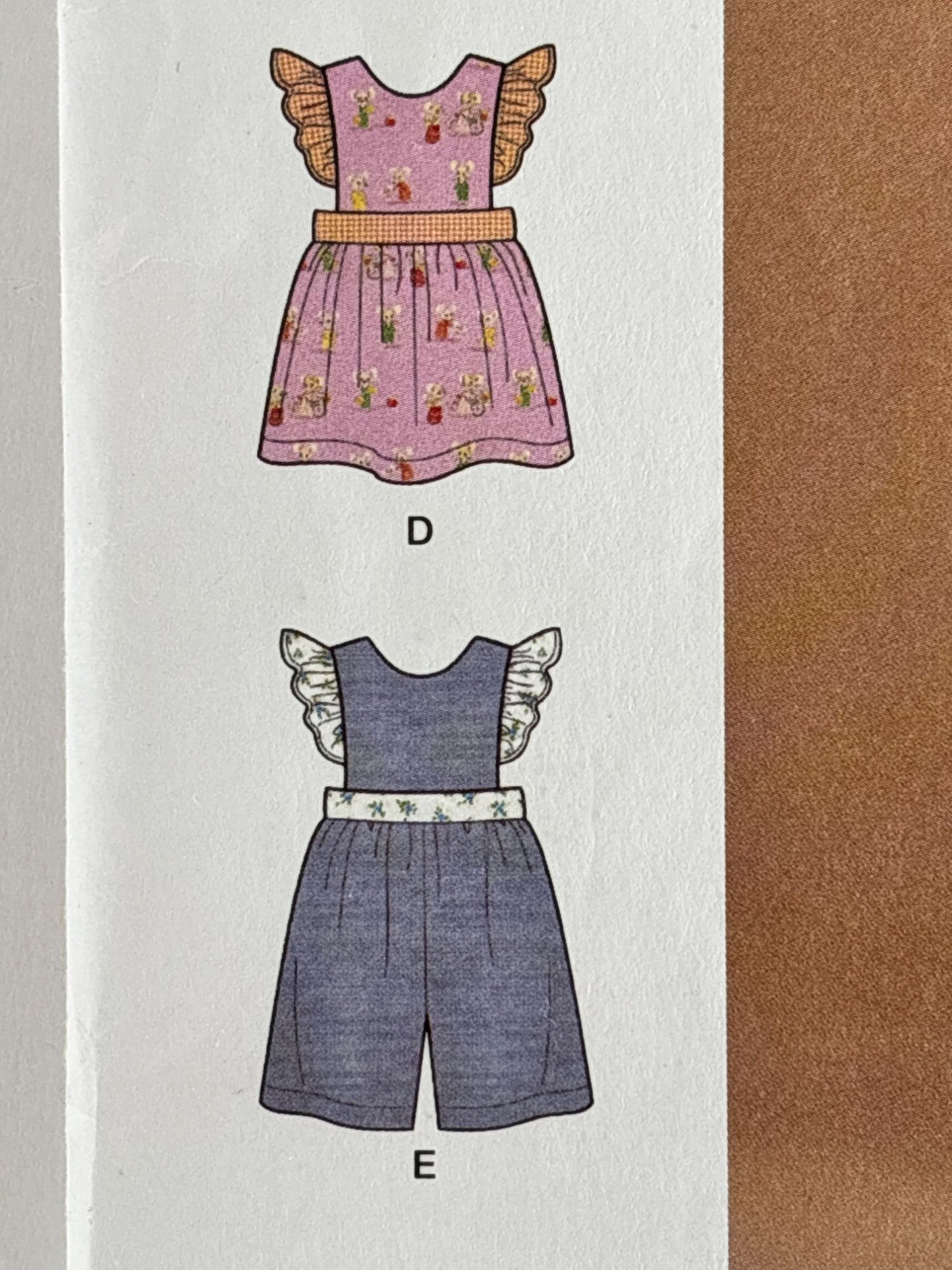 Simplicity Sewing Pattern S8963 Toddlers Dress Jumper Shirt Summer Outfit 6M-4T