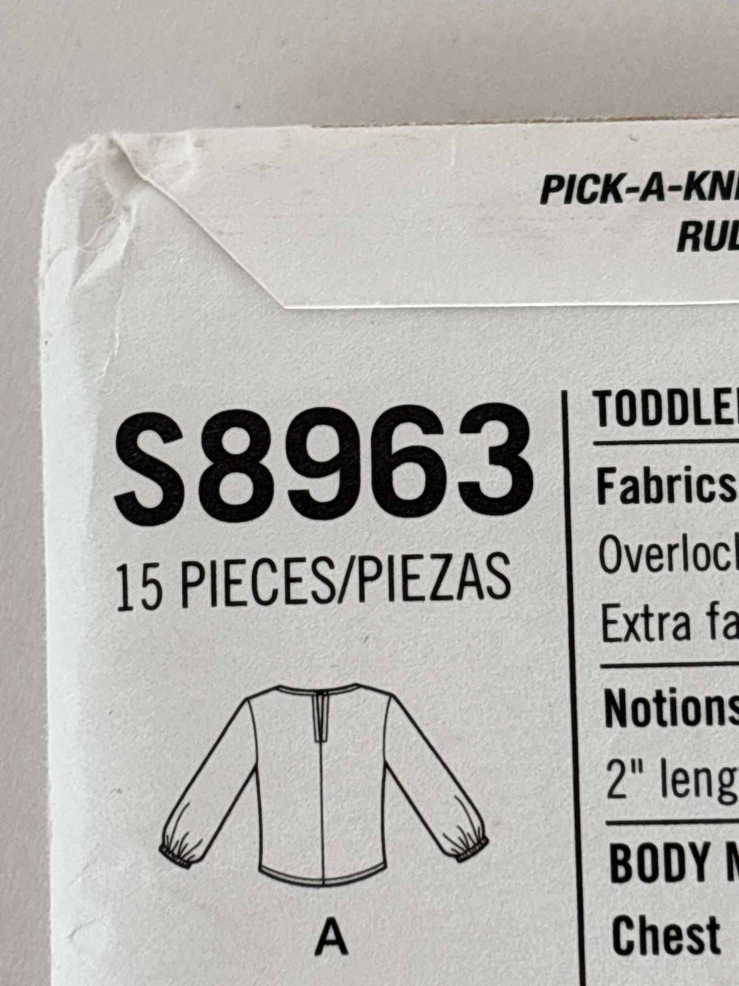 Simplicity Sewing Pattern S8963 Toddlers Dress Jumper Shirt Summer Outfit 6M-4T