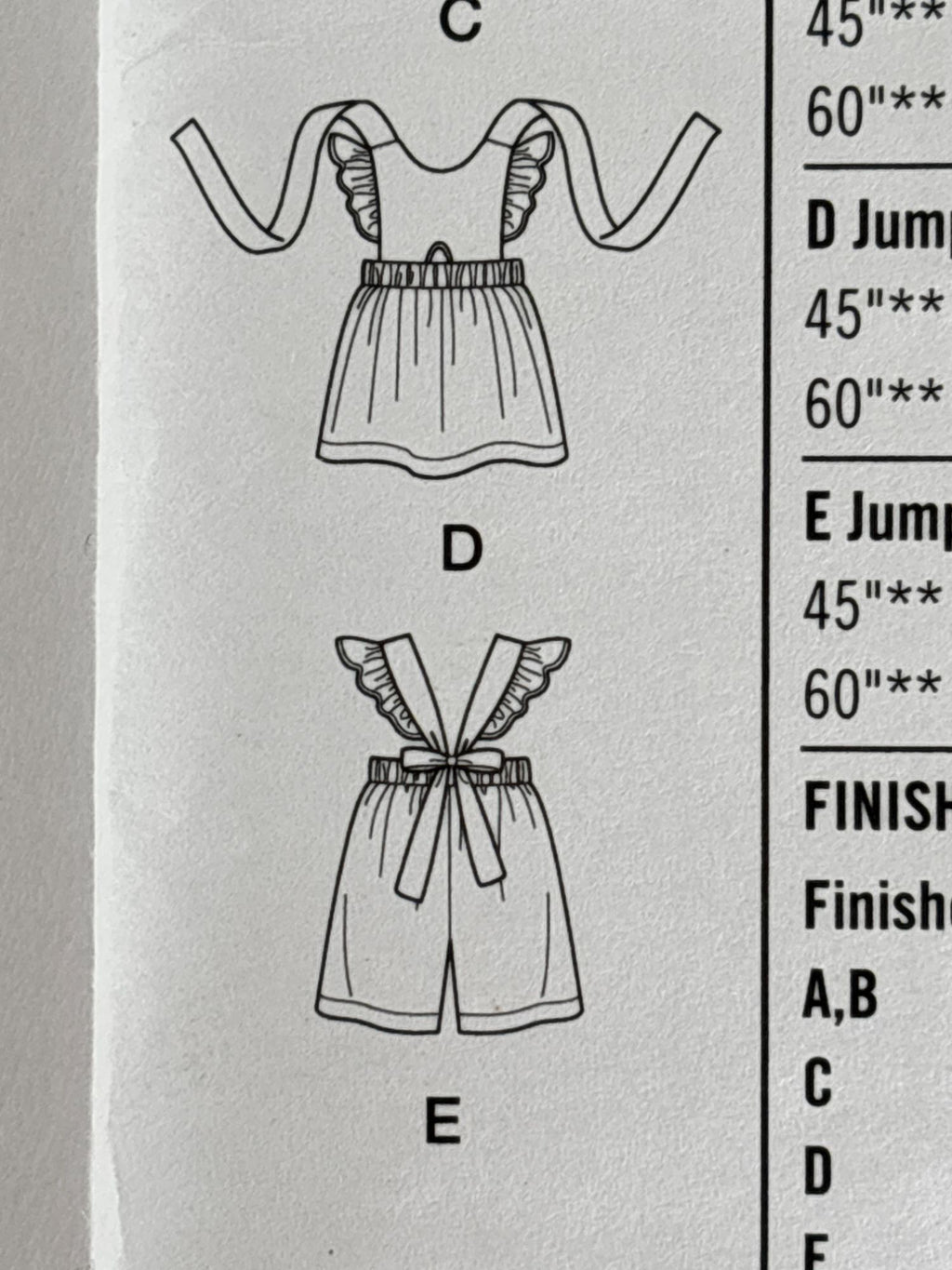 Simplicity Sewing Pattern S8963 Toddlers Dress Jumper Shirt Summer Outfit 6M-4T