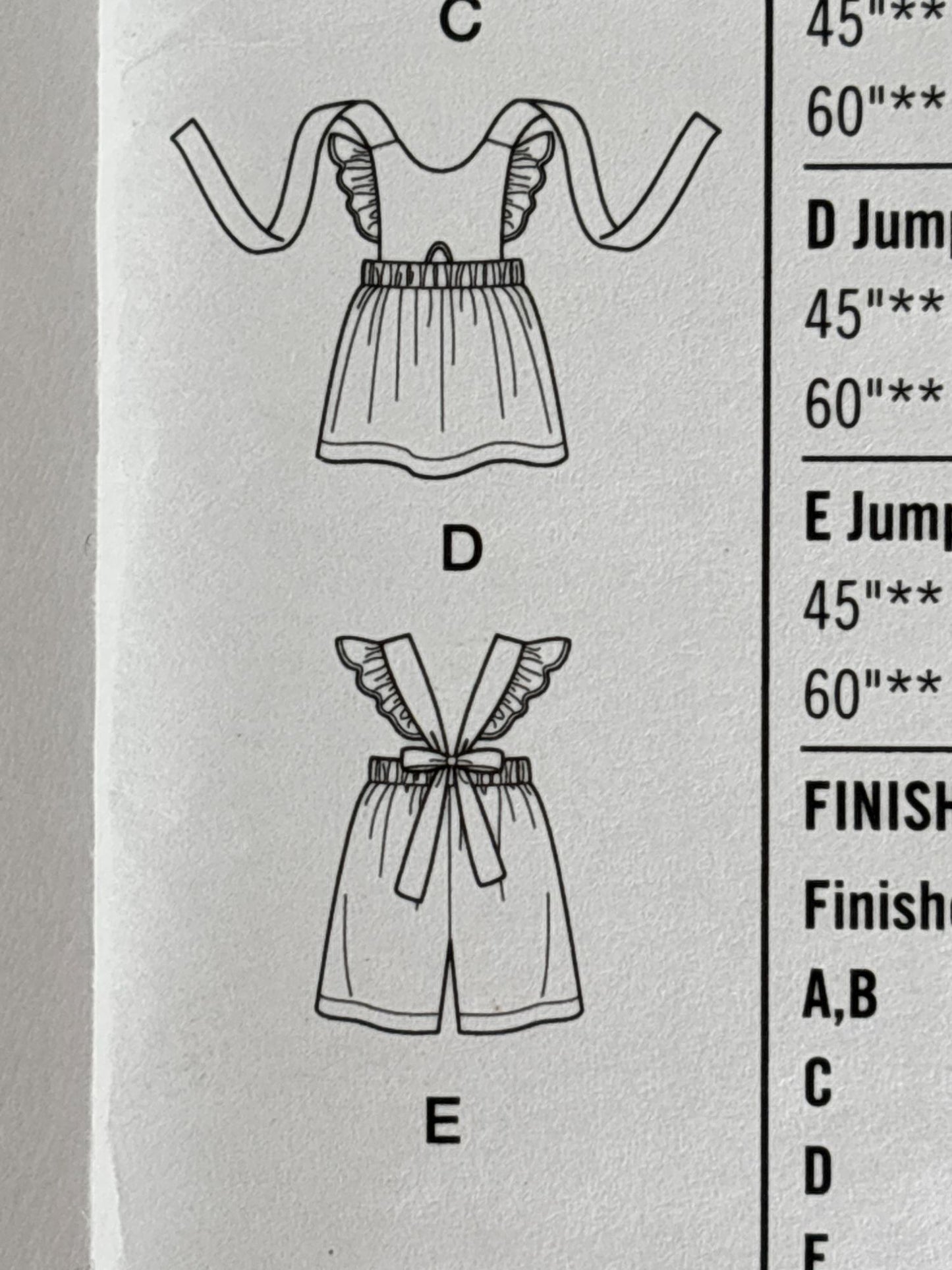 Simplicity Sewing Pattern S8963 Toddlers Dress Jumper Shirt Summer Outfit 6M-4T