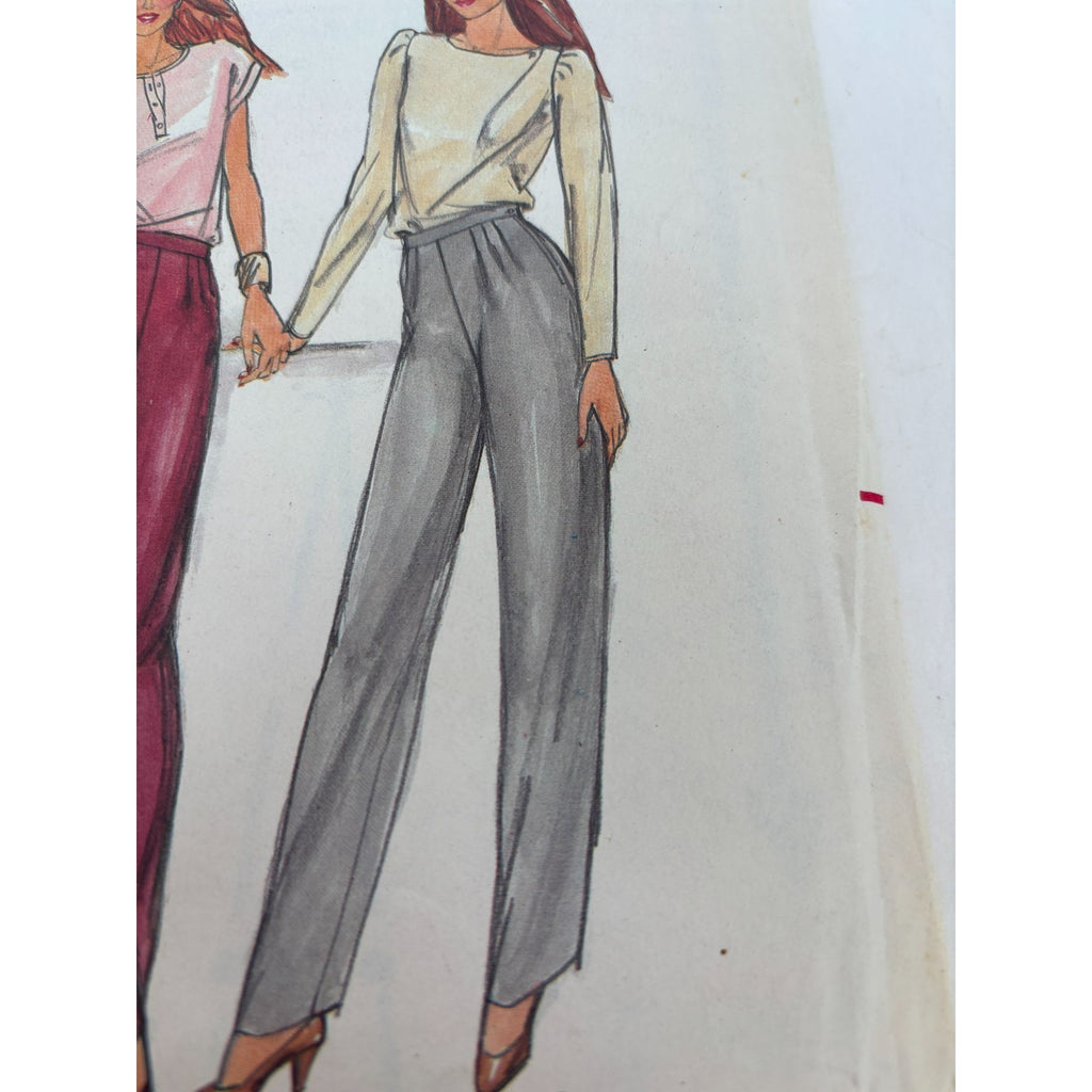 Butterick Sewing Pattern 3498 Proportioned Pants Tapered or Narrow Legs 12 Uncut