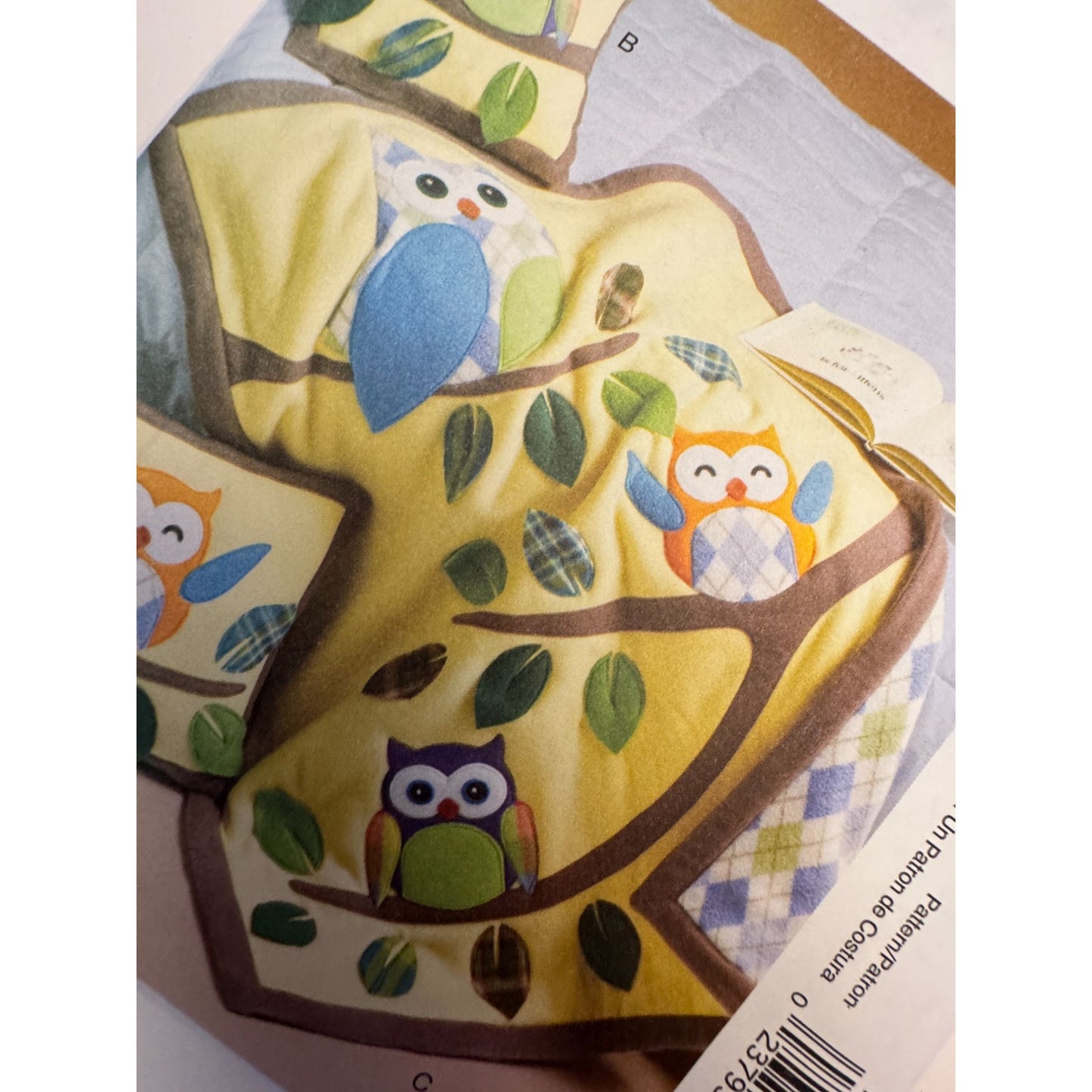 McCalls Sewing Pattern M6482 Owl Pillow and Quilt Nursery Decor Kids Baby Uncut