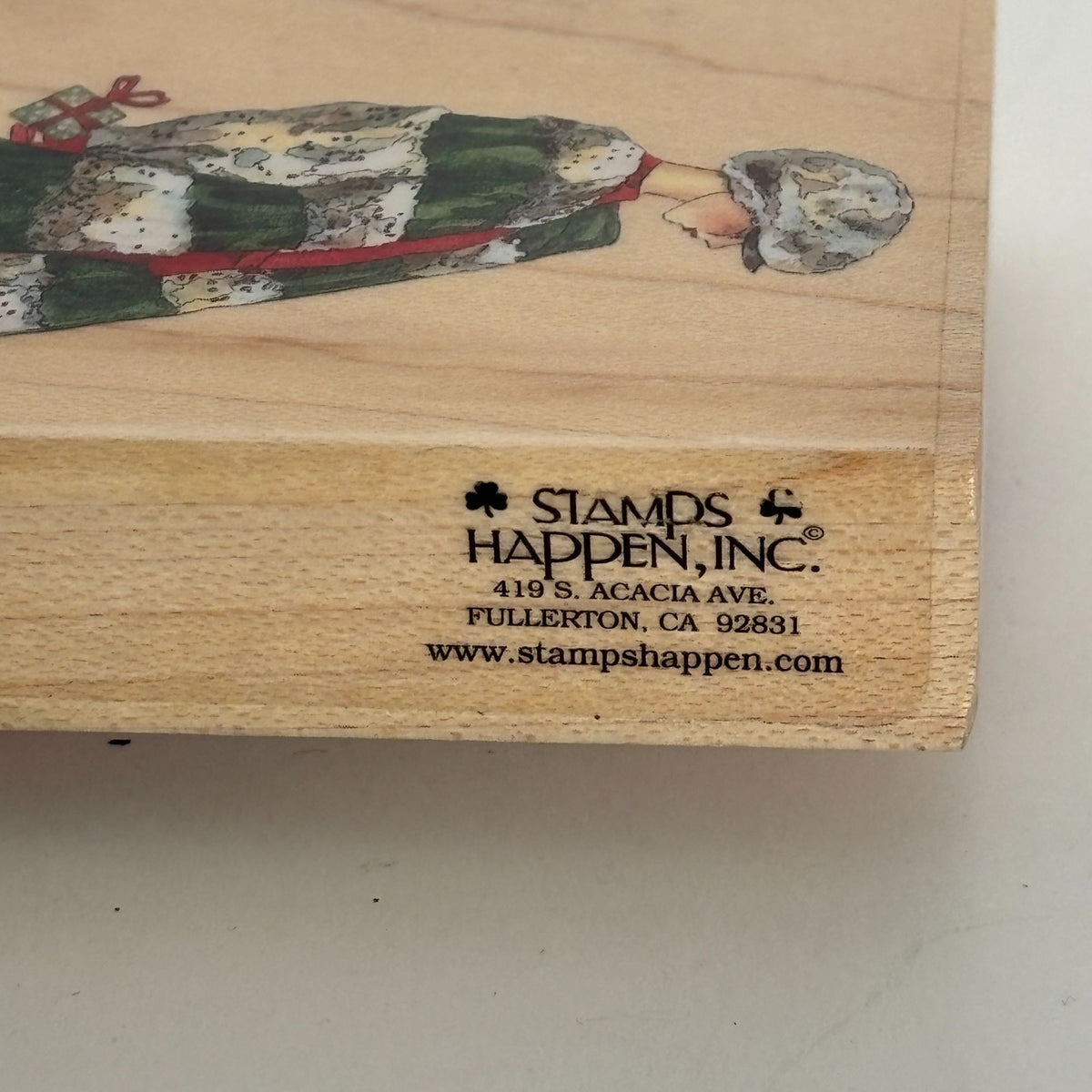Stamps Happen Rubber Stamp Holiday Cheers Winter Fashion Christmas Cardmaking Gift Behind Back