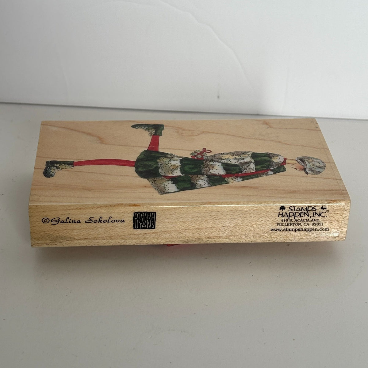 Stamps Happen Rubber Stamp Holiday Cheers Winter Fashion Christmas Cardmaking Gift Behind Back