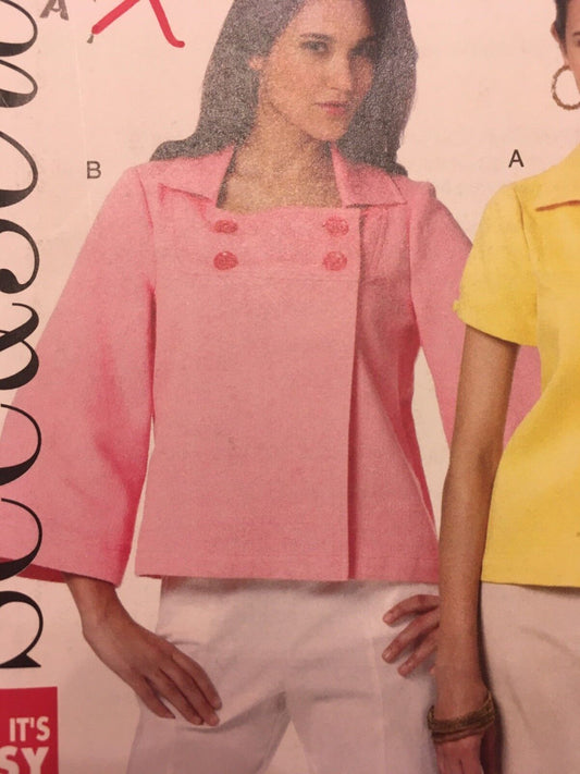 Butterick Sewing Pattern B5446 Jacket Top 2000s Modern Chic Work 8 10 12 14 Easy