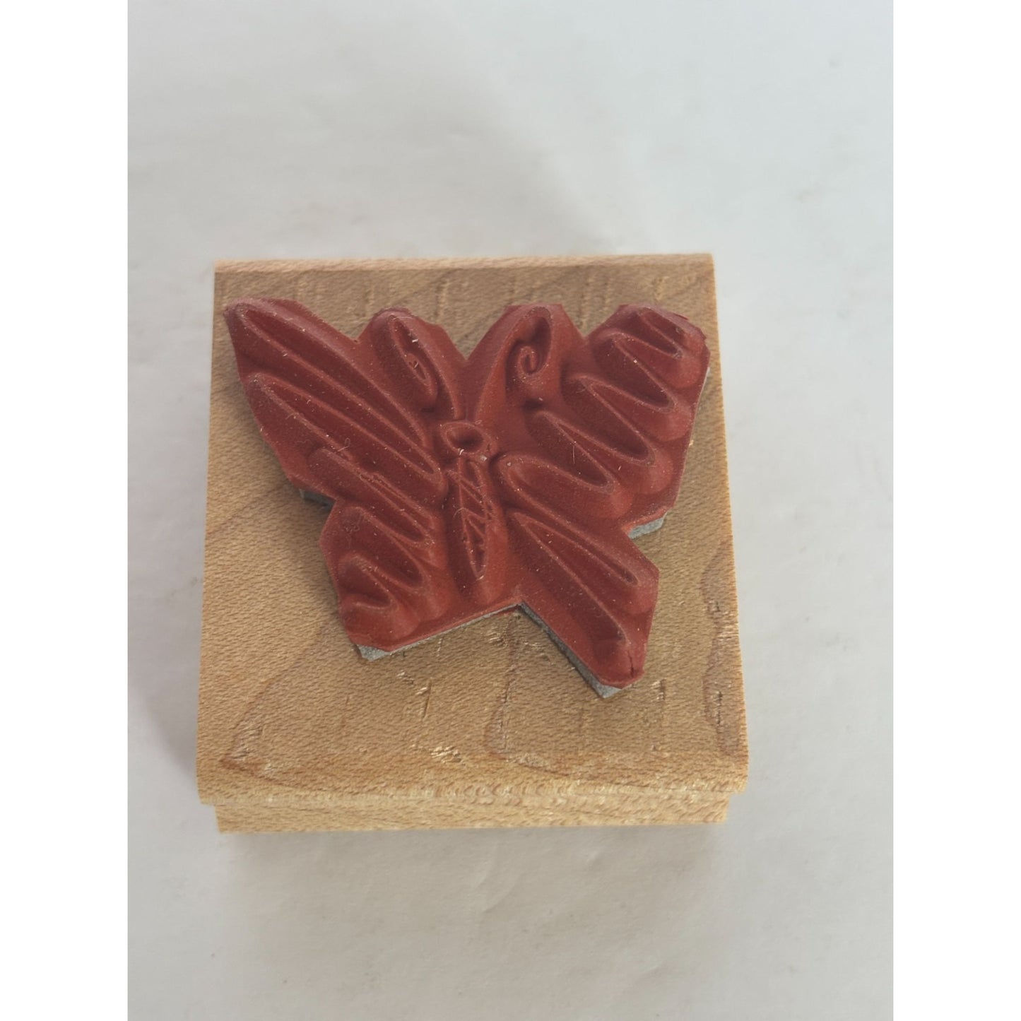 Stampin Up Wood Rubber Stamp Butterfly Scribble Wings Watercolor Card Making Art
