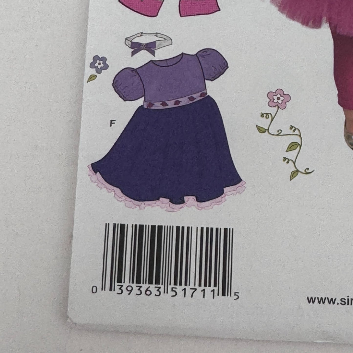 Simplicity Sewing Pattern 1711 Doll Clothes Clothing 18 Inch Dress Leggings UC Headband