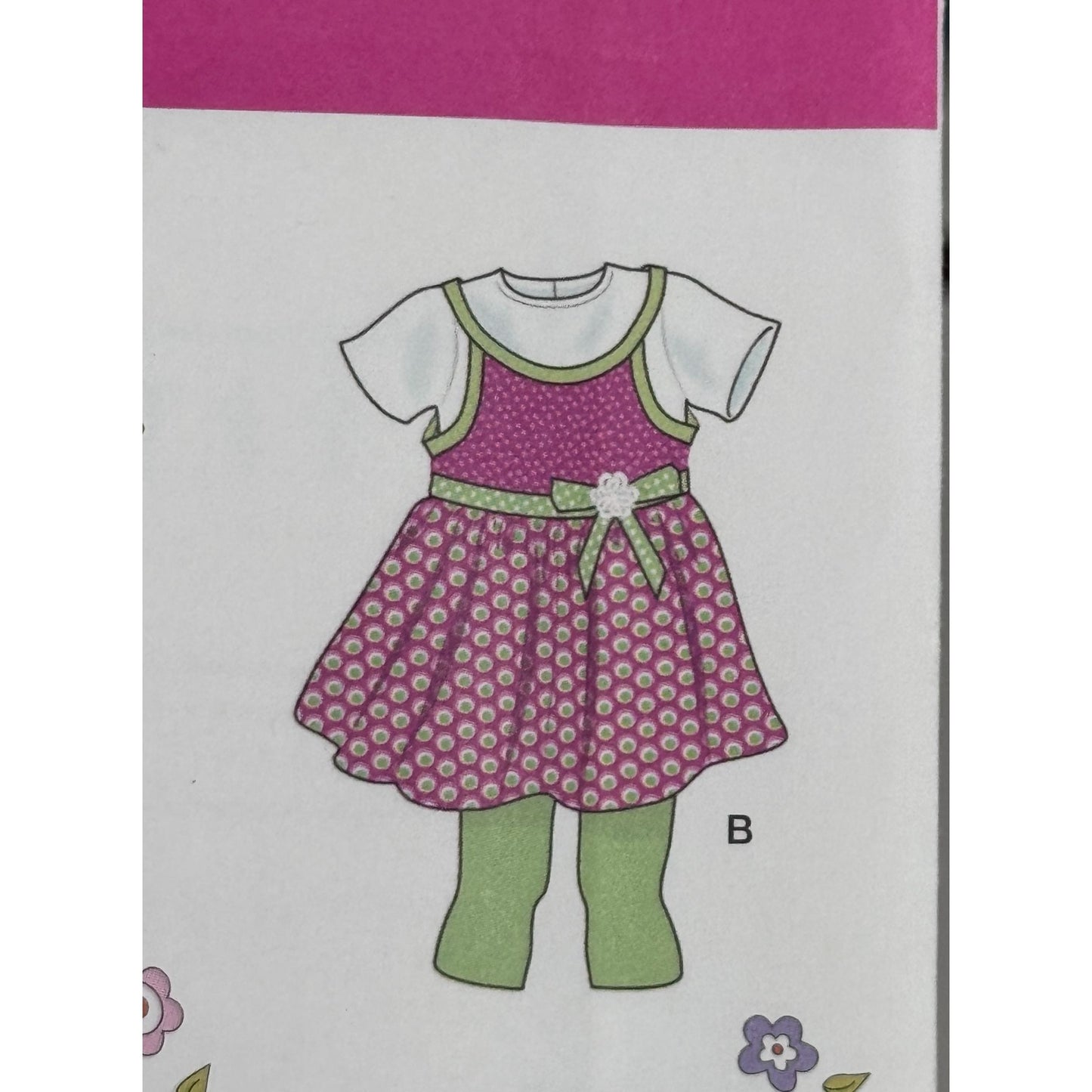 Simplicity Sewing Pattern 1711 Doll Clothes Clothing 18 Inch Dress Leggings UC Headband