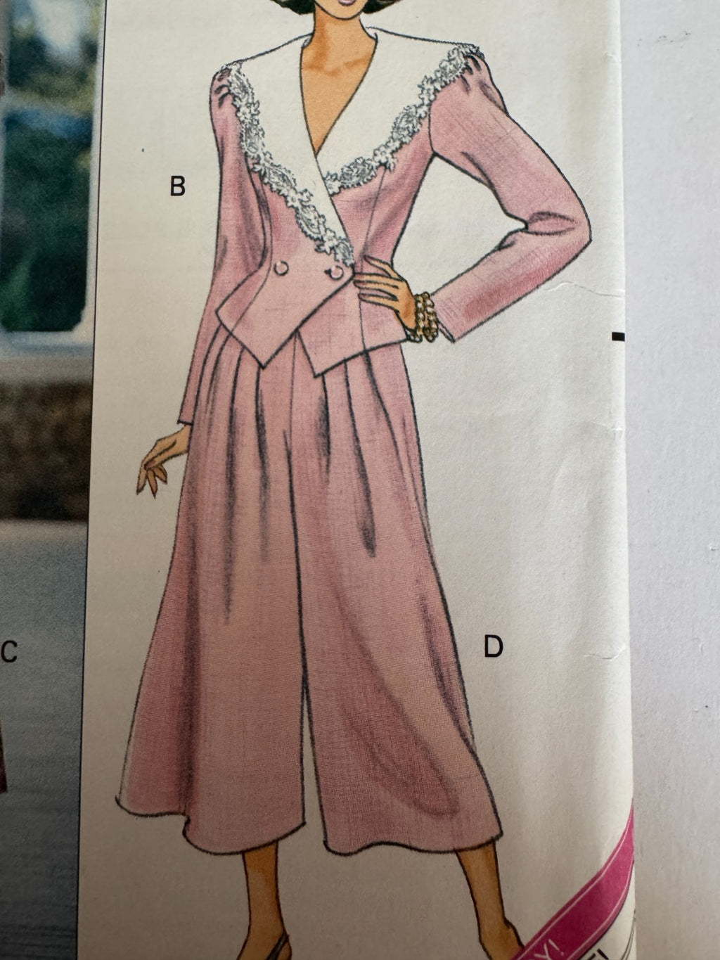 Butterick Sewing Pattern 5311 Top Peplum Skirt Split Skirt Easy 1990s UC 6 8 10
