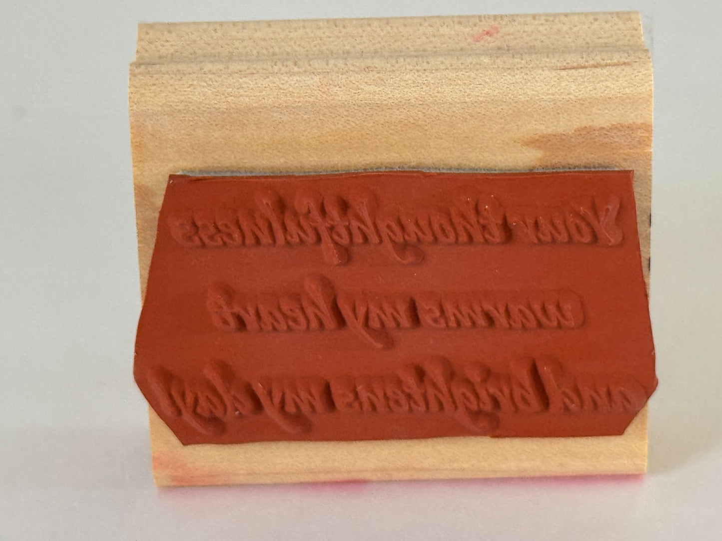 Stampin Up Rubber Stamp Your Thoughtfulness Warms My Heart Thank You Card Words