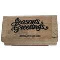 Stampin Up Rubber Stamp Seasons Greetings Words Holiday Christmas Card Making