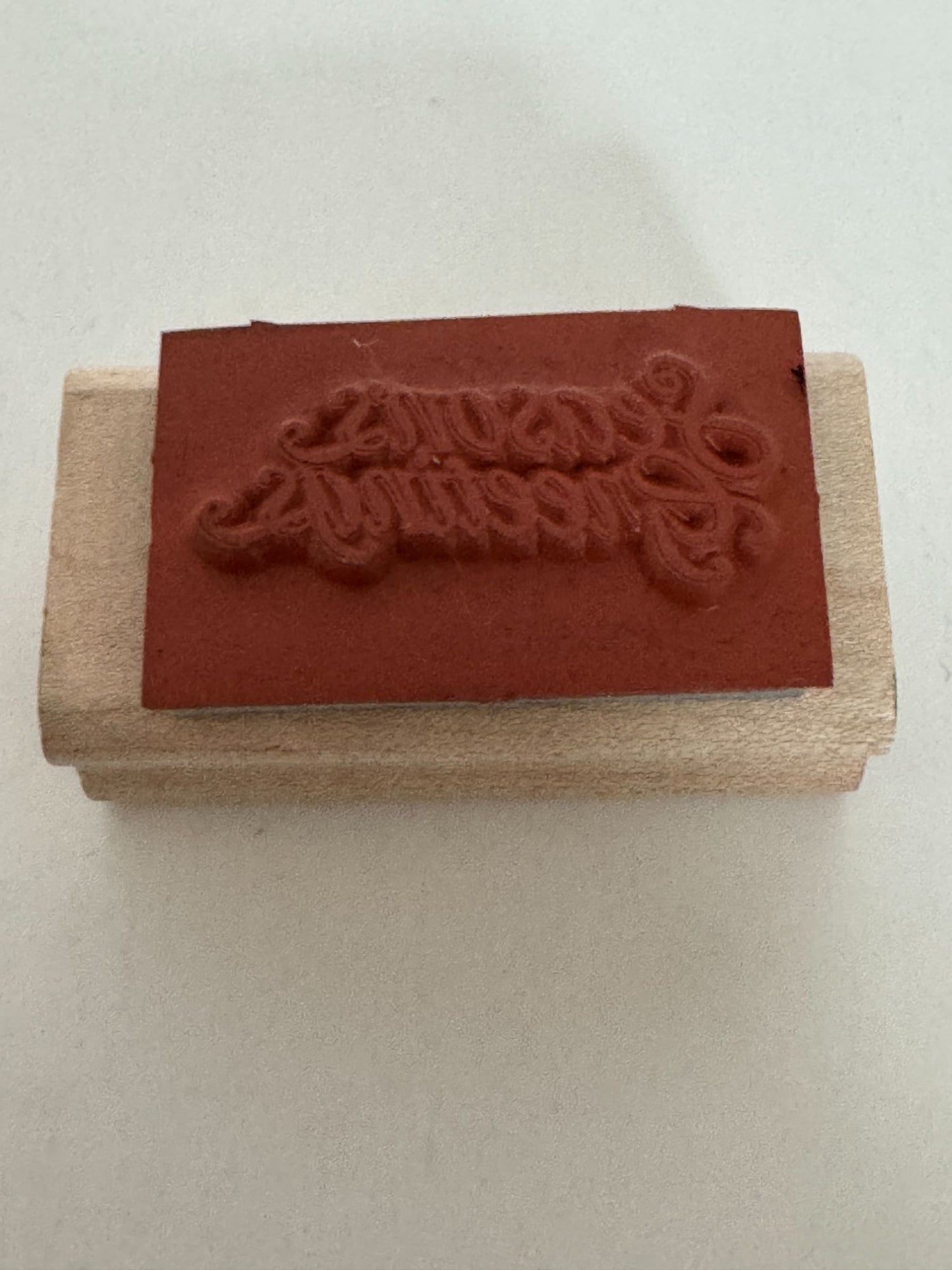 Stampin Up Rubber Stamp Seasons Greetings Words Holiday Christmas Card Making