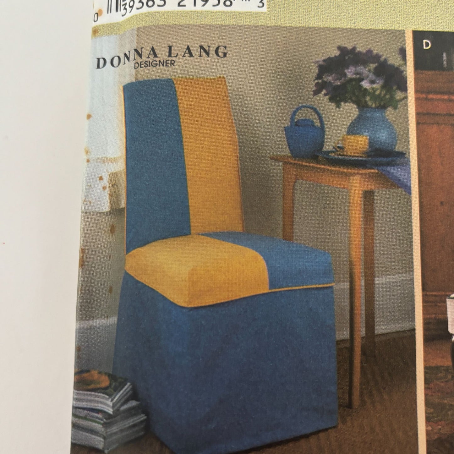 Simplicity Sewing Pattern 8261 Dining Room Armless Chair Cover Slipcover Parson