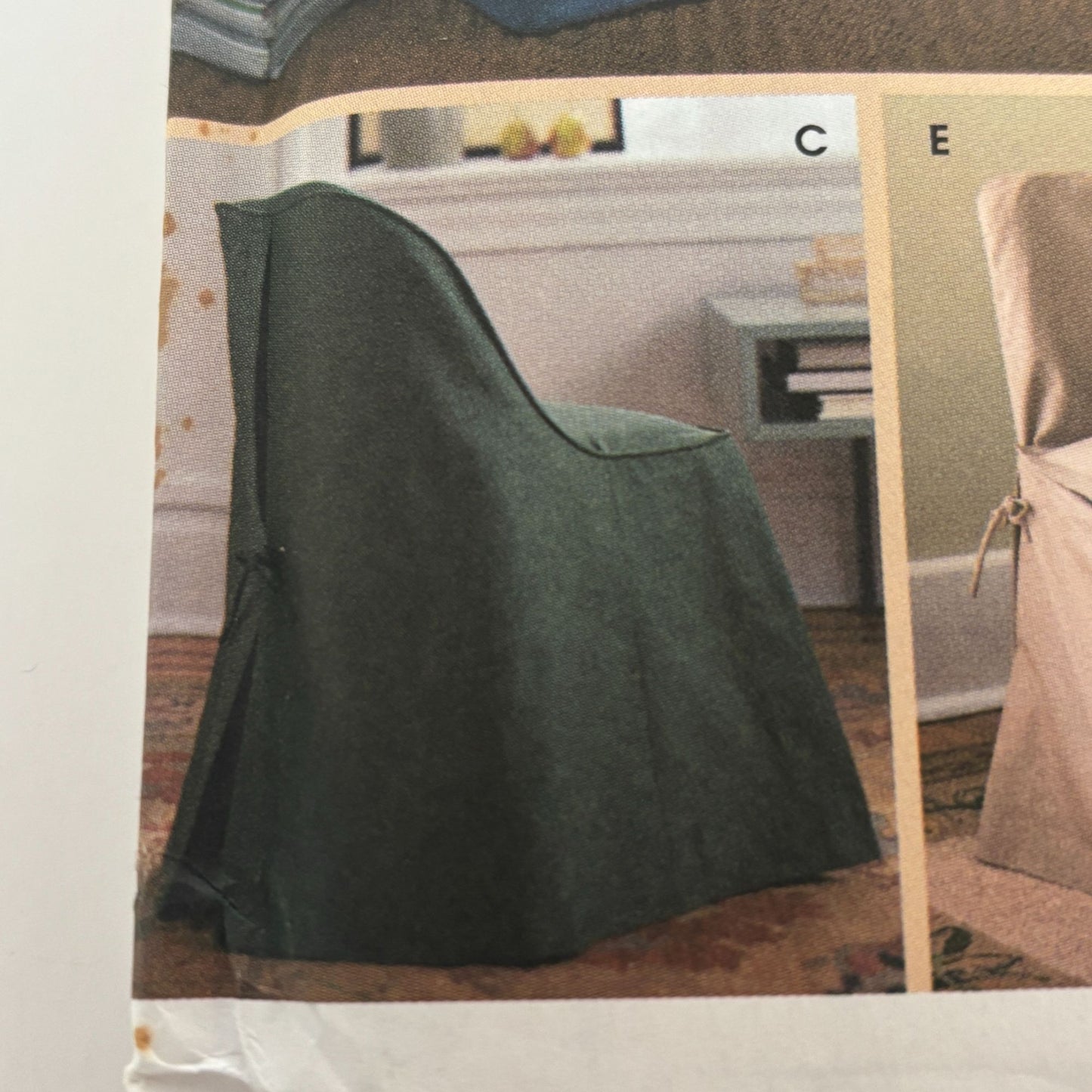 Simplicity Sewing Pattern 8261 Dining Room Armless Chair Cover Slipcover Parson