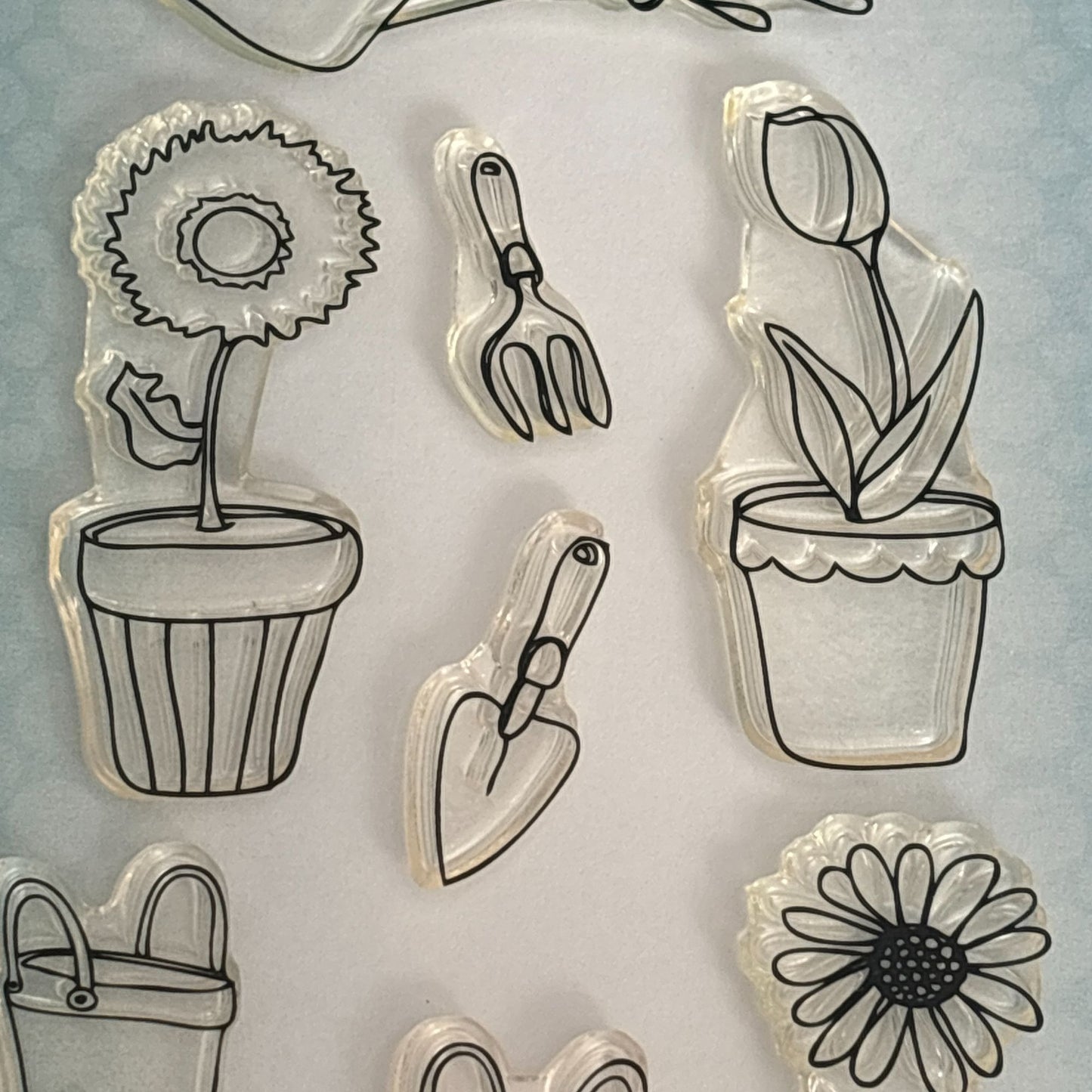 Stampers Anonymous Clear Stamp Set Spring Garden Tools Bird Claudin Hellmuth Cardmaking Gardener Gardening