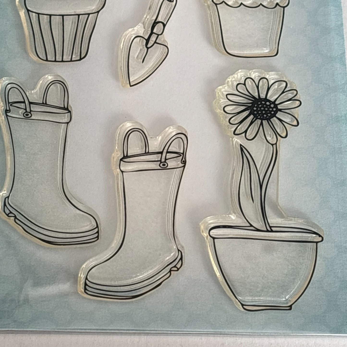 Stampers Anonymous Clear Stamp Set Spring Garden Tools Bird Claudin Hellmuth Cardmaking Gardener Gardening