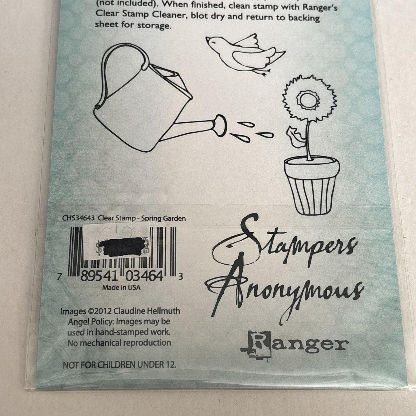 Stampers Anonymous Clear Stamp Set Spring Garden Tools Bird Claudin Hellmuth Cardmaking Gardener Gardening