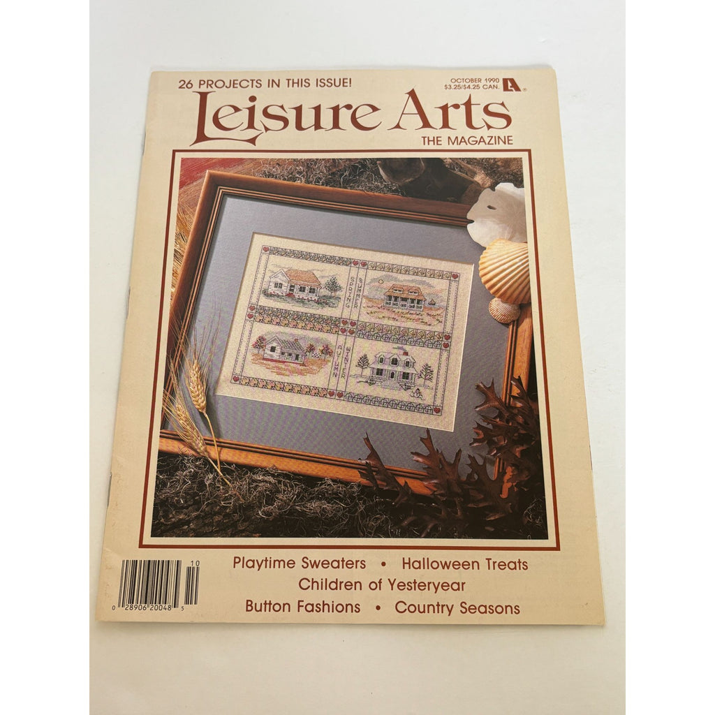 Leisure Arts Magazine October 1990 Cross Stitch Patterns Crafts Halloween Treats