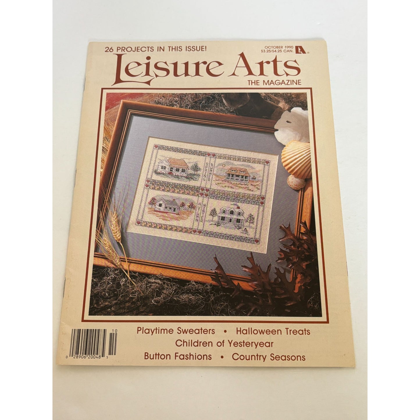 Leisure Arts Magazine October 1990 Cross Stitch Patterns Crafts Halloween Treats