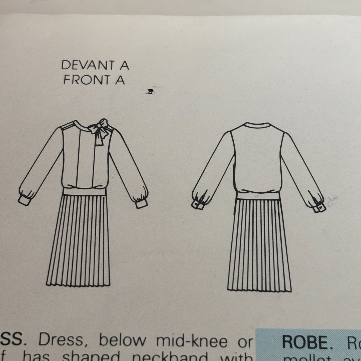 Vogue Sewing Pattern 1410 Albert Nipon Dress 1980s American Designer 12 Uncut