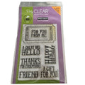 Hero Arts Poly Clear Stamps Big Ticket 4x6 Gift Tag Cardmaking Birthday Words Sentiments
