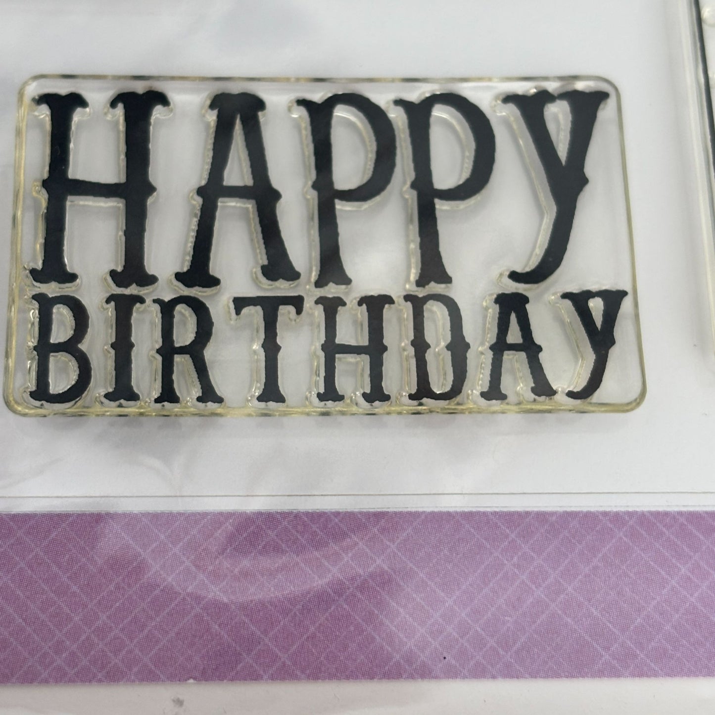 Hero Arts Poly Clear Stamps Big Ticket 4x6 Gift Tag Cardmaking Birthday Words Sentiments