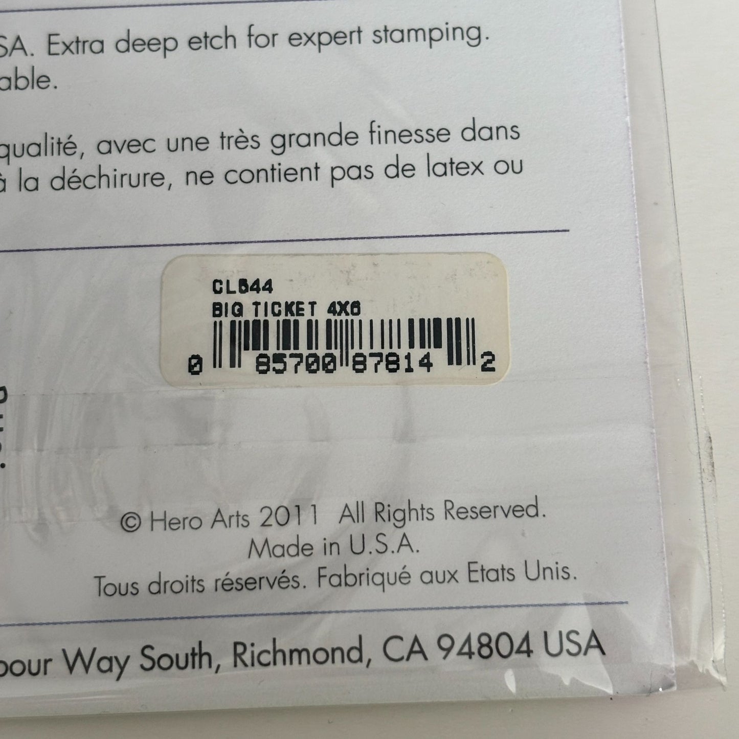 Hero Arts Poly Clear Stamps Big Ticket 4x6 Gift Tag Cardmaking Birthday Words Sentiments
