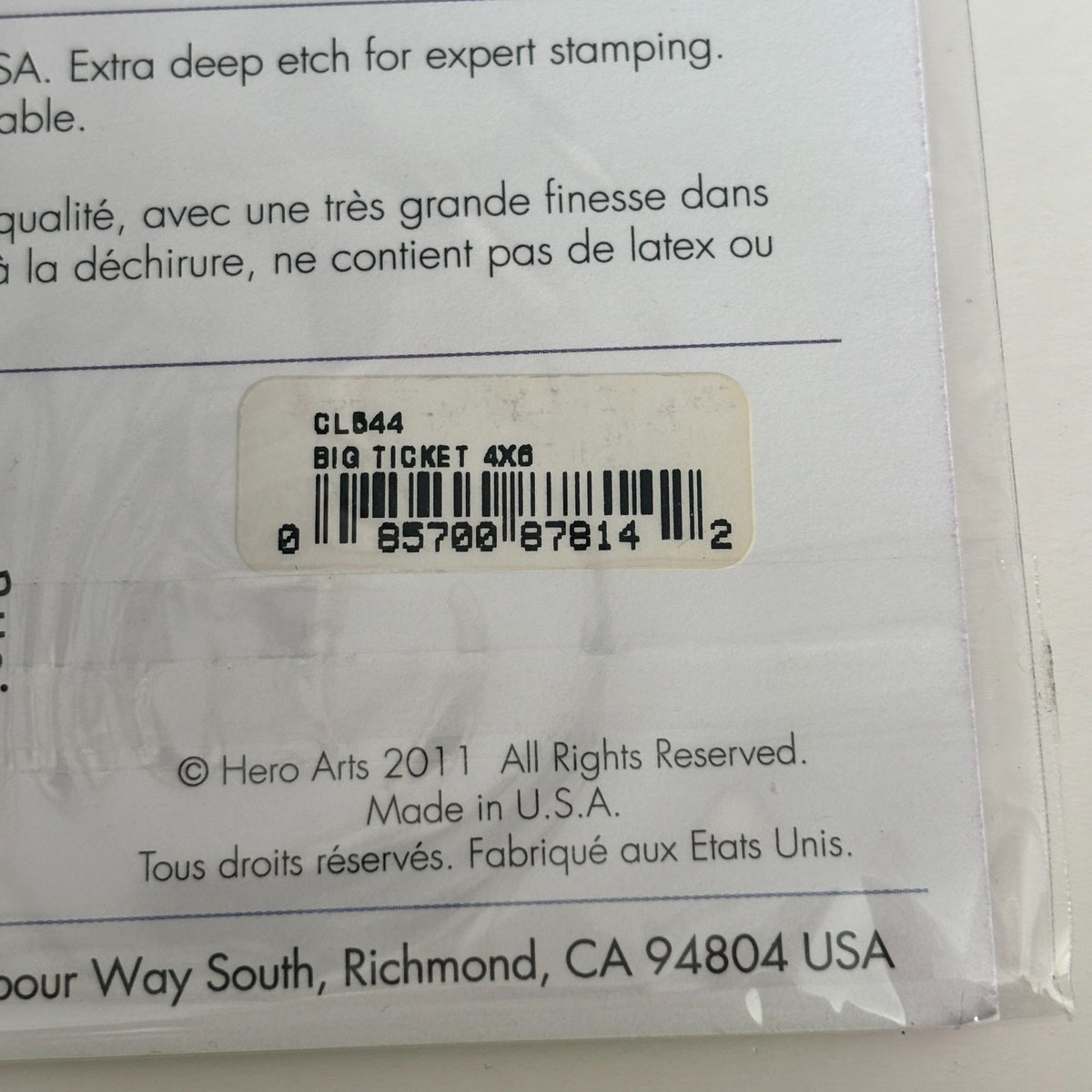 Hero Arts Poly Clear Stamps Big Ticket 4x6 Gift Tag Cardmaking Birthday Words Sentiments
