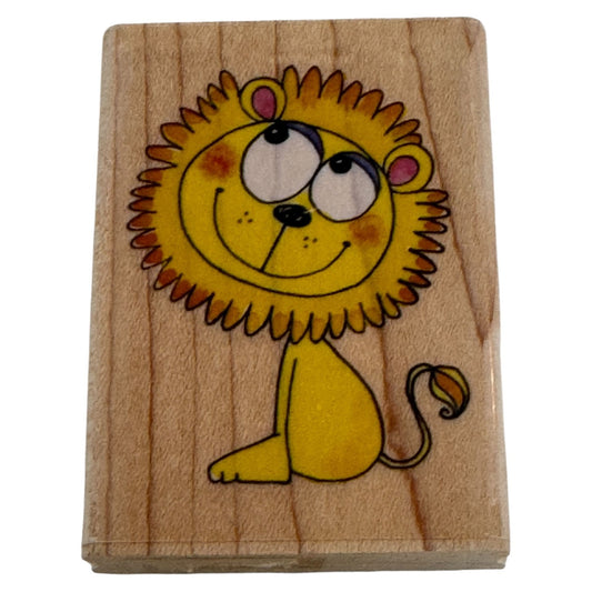 Penny Black Rubber Stamp Roar Lion Zoo Crew Circus Animal Thinking Pose 3838F