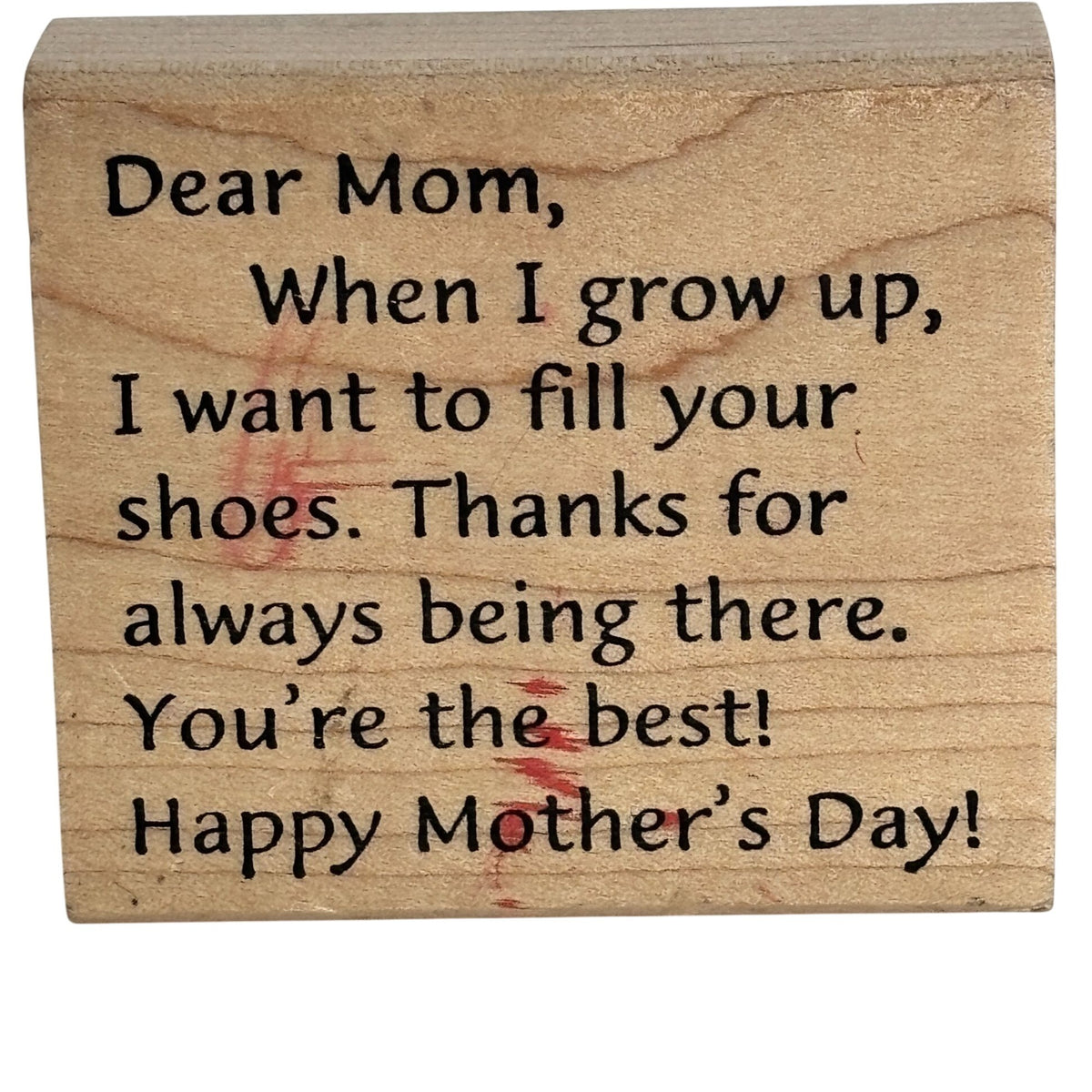 Peddlers Pack Rubber Stamp Dear Mom Mothers Day Cardmaking Sentiment Words Quote Message