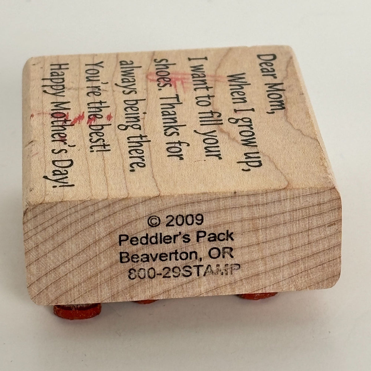Peddlers Pack Rubber Stamp Dear Mom Mothers Day Cardmaking Sentiment Words Quote Message