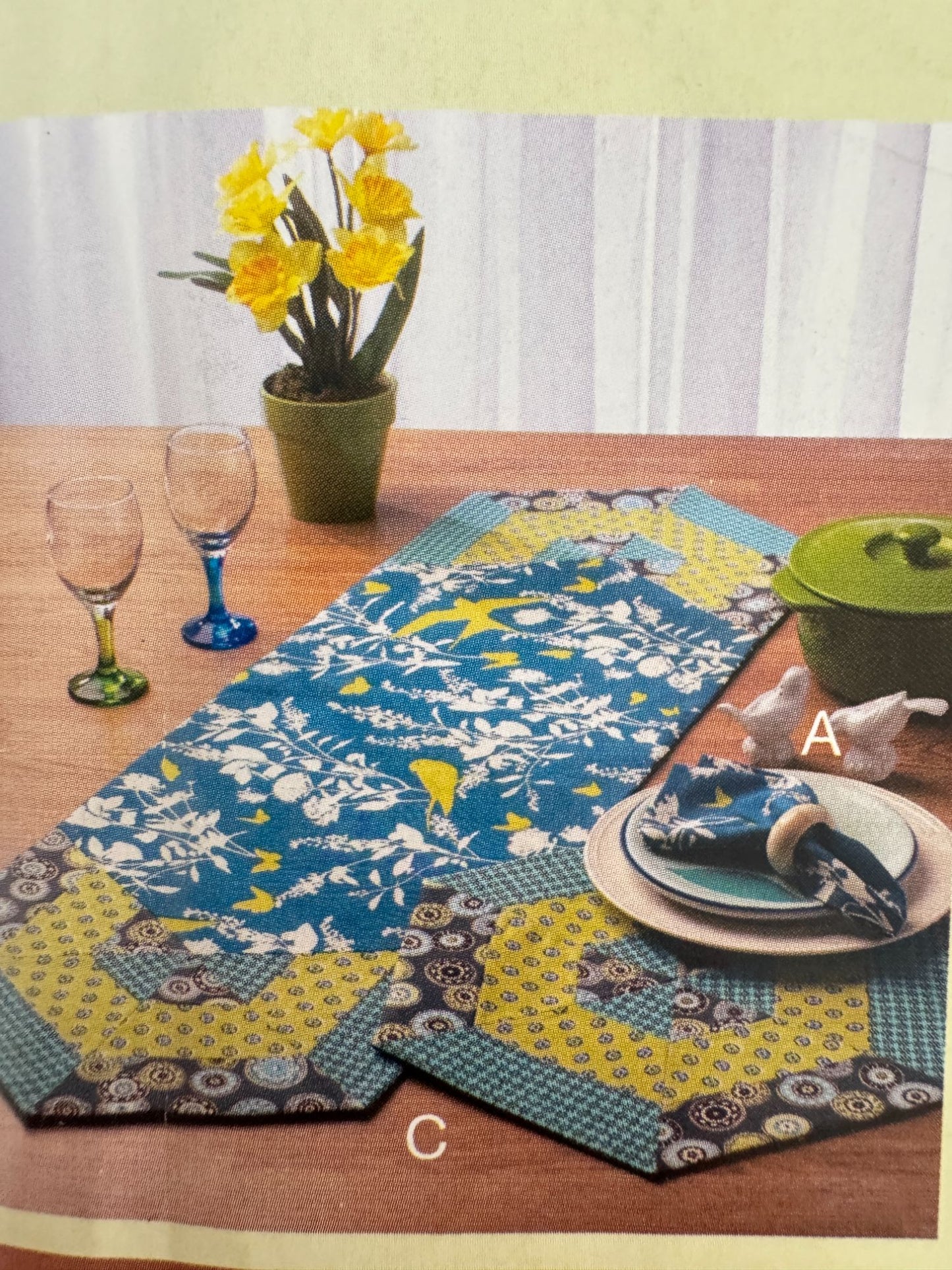 Kwik Sew Sewing Pattern Ellie Mae K186 Table Setting Home Decor Runner Napkins