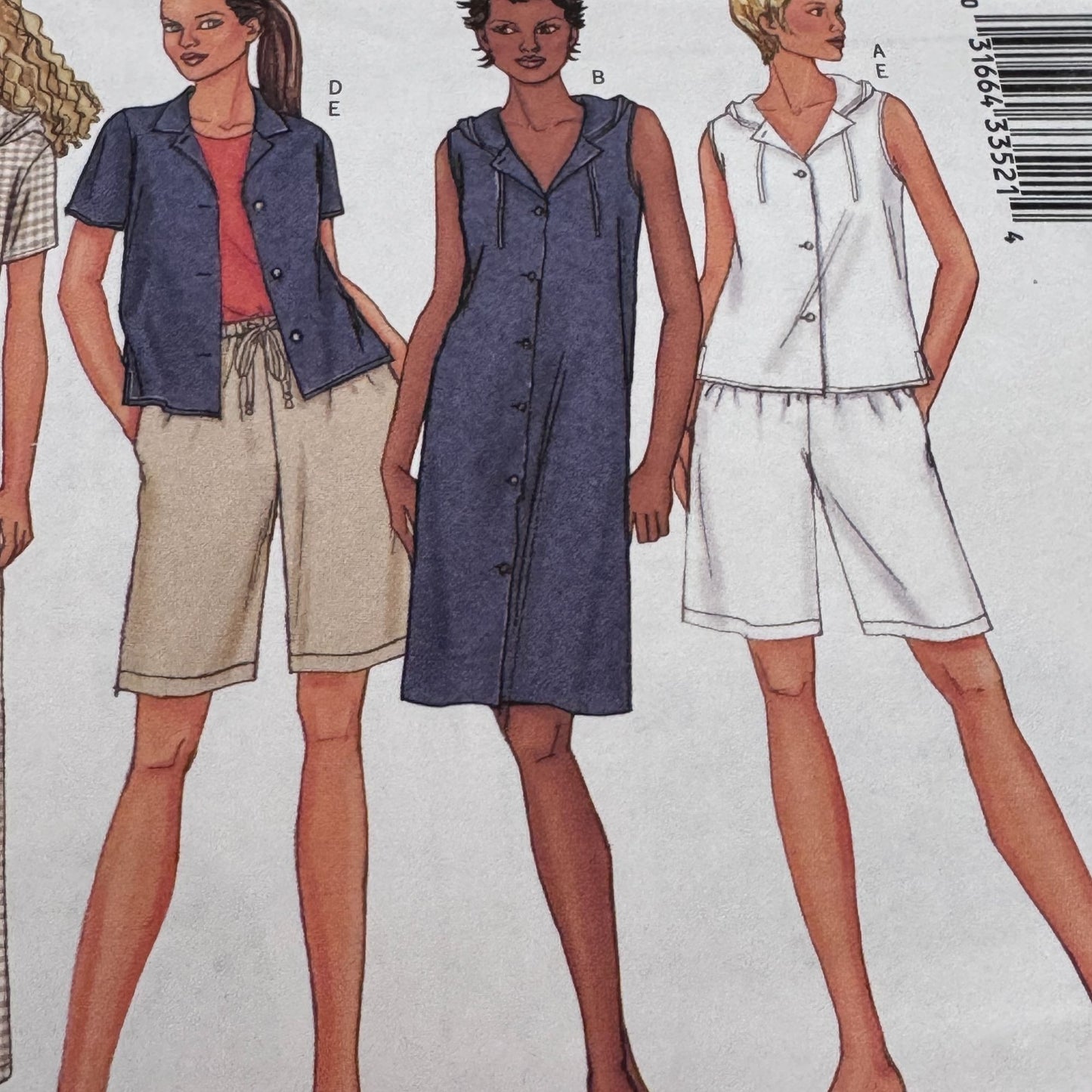 Butterick Sewing Pattern 3144 Summer Top Dress Shorts Skirt Casual 14 16 18 Uncut