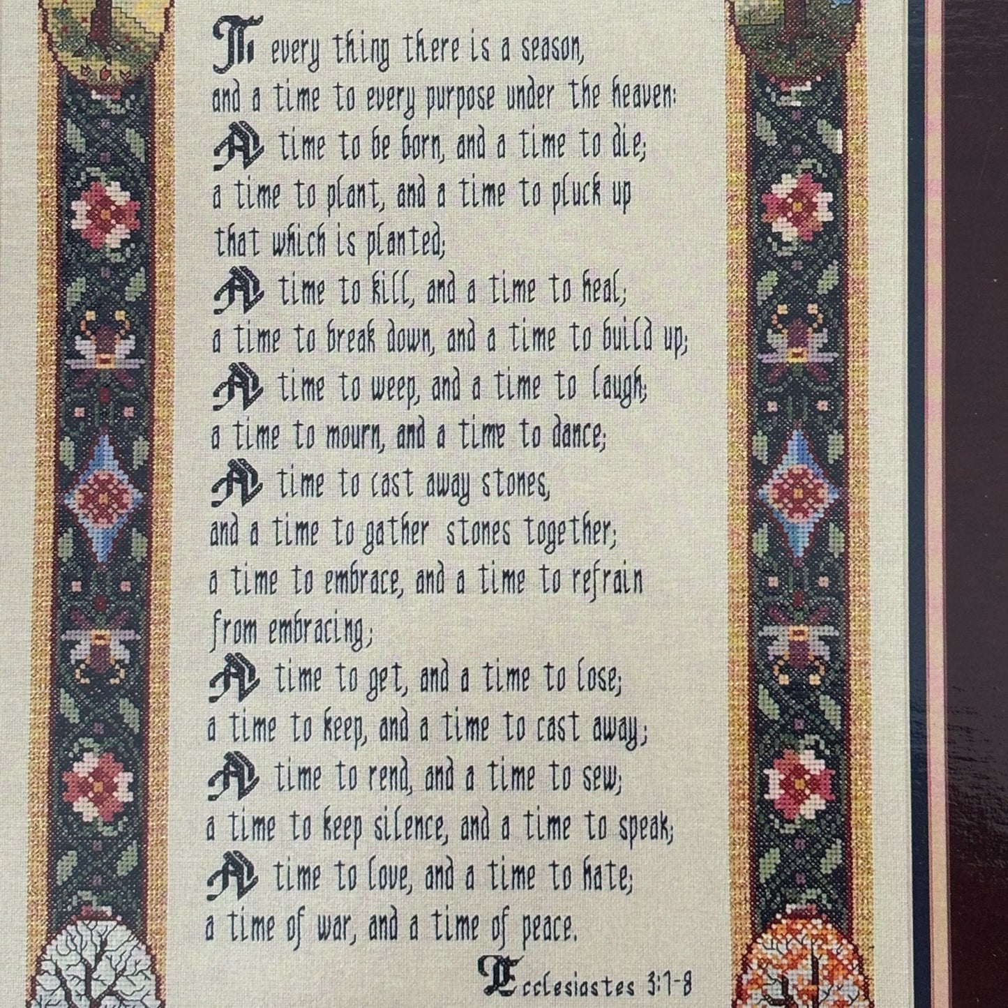 Cross My Heart Cross Stitch Pattern To Every Thing There Is A Season Bible Quote