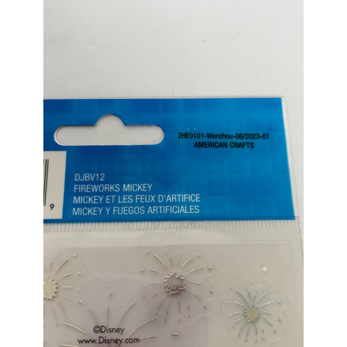 Fireworks Mickey Mouse Dimensional Stickers Disney World Vacation Couple Craft