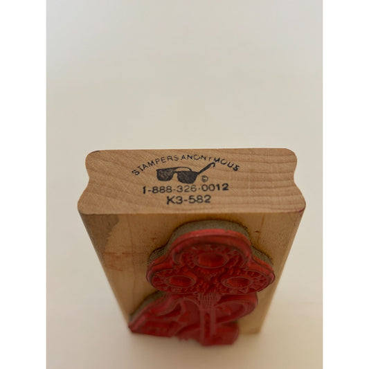 Stampers Anonymous Rubber Stamp Christian Faith Hope Love Key of Life Wood Mount