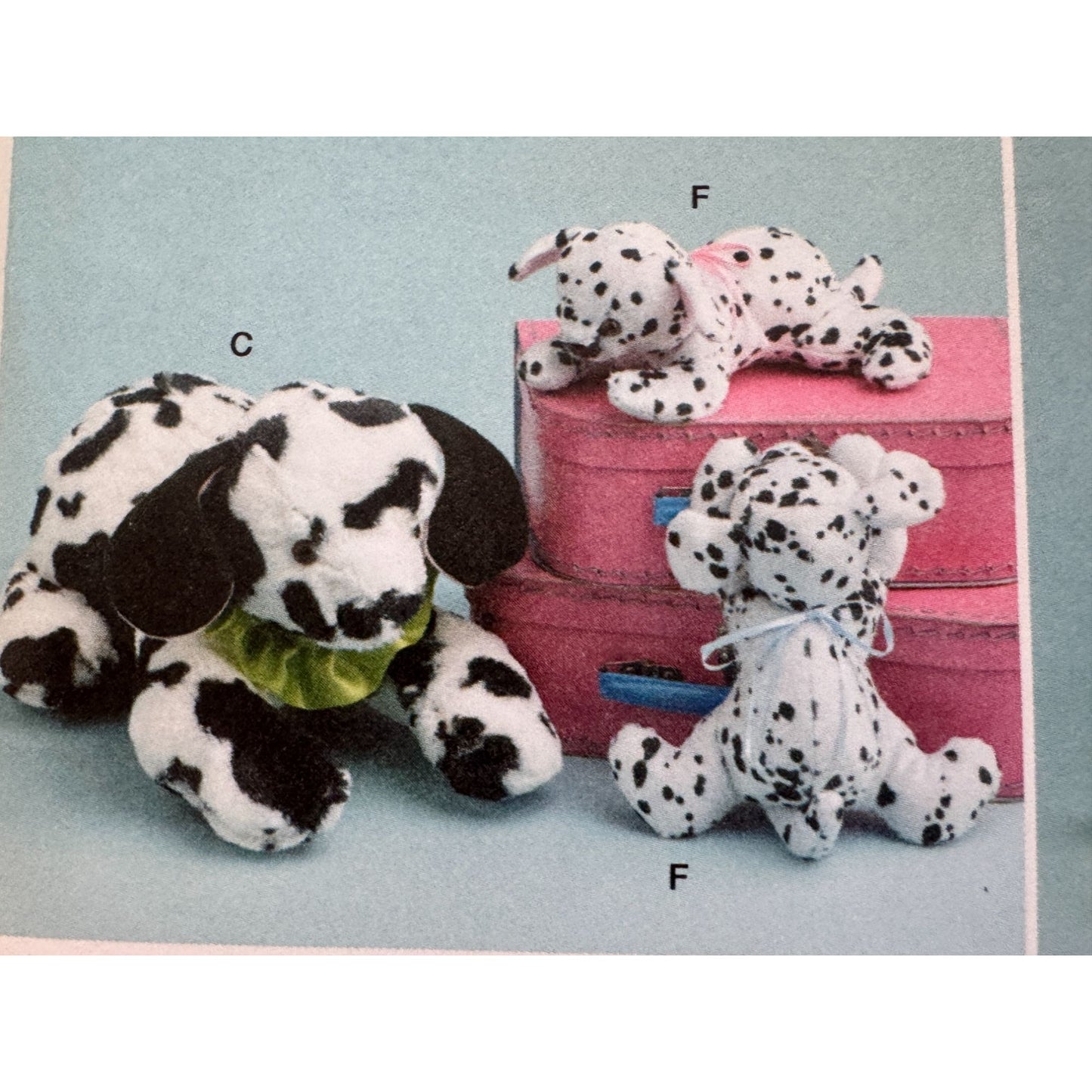 Simplicity Sewing Pattern S9837 Plush Stuffed Animals Cat Dog Bunny Rabbit Easy