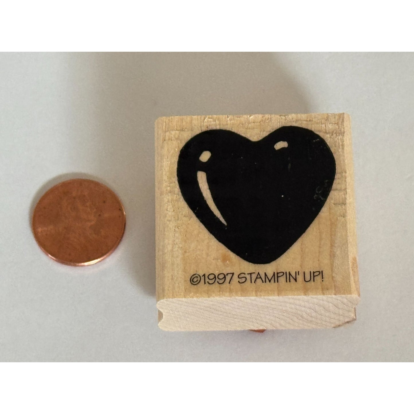 Stampin Up Rubber Stamp Heart Balloon Birthday Party Love Craft Card Making Wood