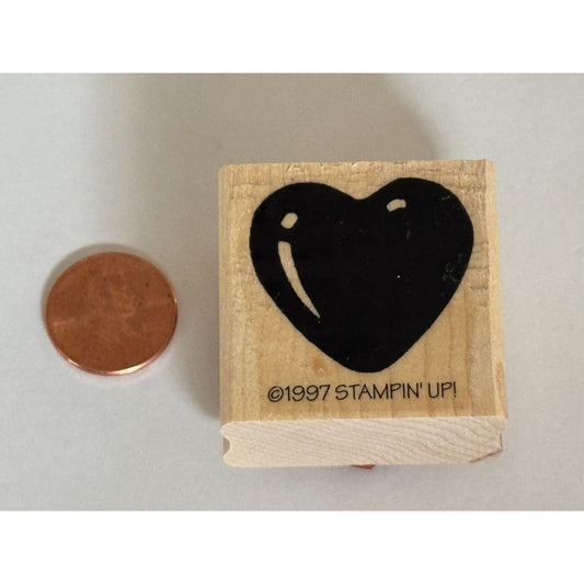 Stampin Up Rubber Stamp Heart Balloon Birthday Party Love Craft Card Making Wood