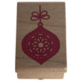 Christmas Tree Ornament Wooden Rubber Stamp Holiday Card Making Craft Small 1 in