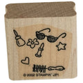 Stampin Up Rubber Stamp Beauty Makeup Collage Lipstick Sunglasses Small Fashion