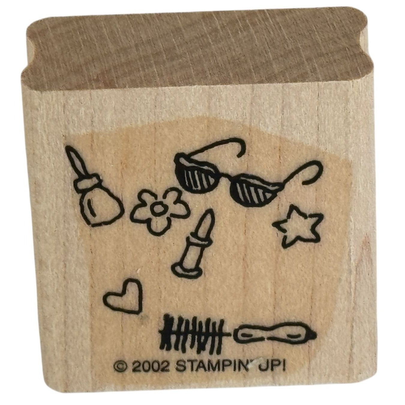 Stampin Up Rubber Stamp Beauty Makeup Collage Lipstick Sunglasses Small Fashion