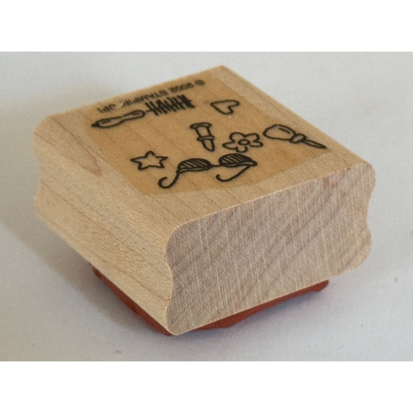 Stampin Up Rubber Stamp Beauty Makeup Collage Lipstick Sunglasses Small Fashion