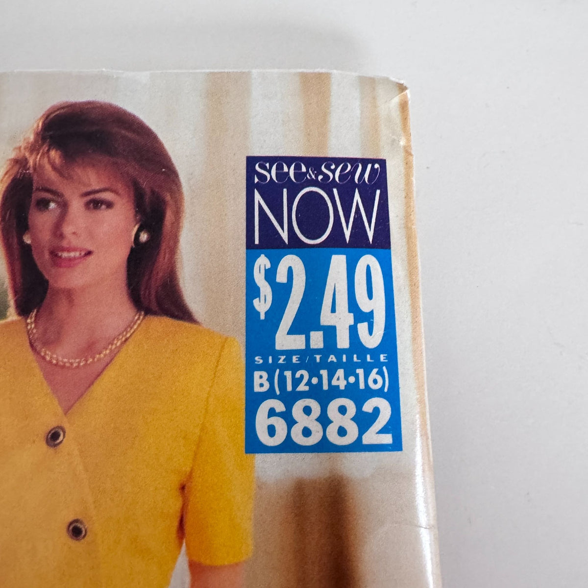 Butterick Sewing Pattern 6882 Button Front Dress Career Work 12 14 16 90s Uncut