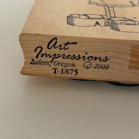 Art Impressions Rubber Stamp Chicken Fashion Heels Bird Brains Chic Chick T-1875