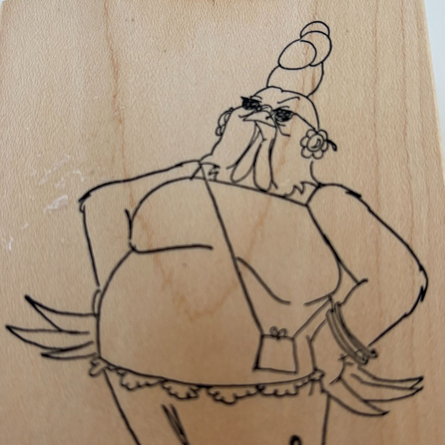 Art Impressions Rubber Stamp Chicken Fashion Heels Bird Brains Chic Chick T-1875