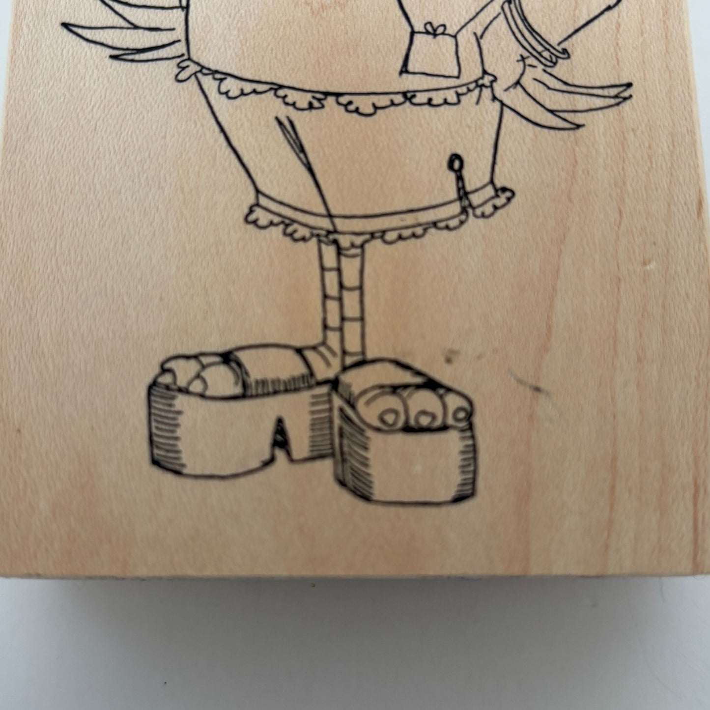 Art Impressions Rubber Stamp Chicken Fashion Heels Bird Brains Chic Chick T-1875